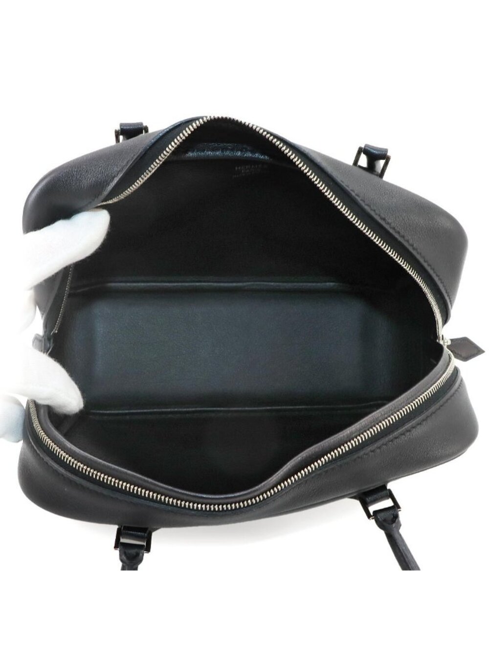 Hermes Mini Plume 20 Hand Bag Swift Black Silver 20 - Picture 7 of 10